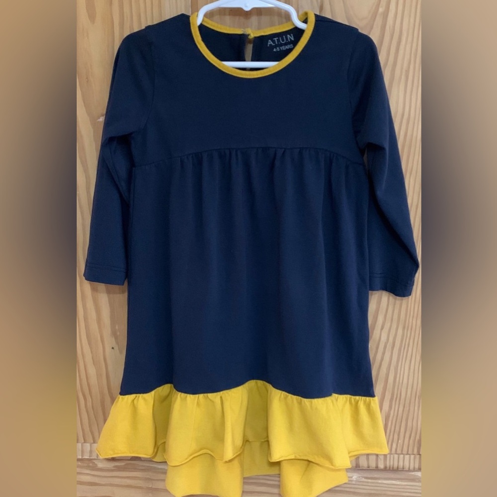 A.T.U.N Girl’s 4-5Y Navy Blue High Low Dress